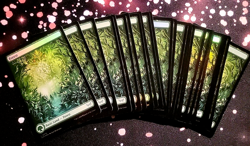 GirlGames - MTG DSK #276 - 25 NM SAME FOIL FULL ART FOREST - BASIC LAND MATCHED - Image 1