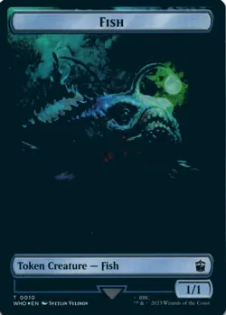 MTG Fish // Alien Insect Double-Sided Token Foil NM Doctor Who - Image 1