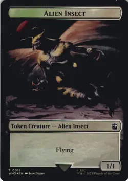 MTG Fish // Alien Insect Double-Sided Token Foil NM Doctor Who - Image 2
