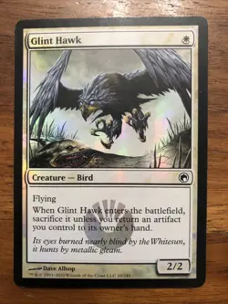 Glint Hawk x1 *FOIL* MTG Scars of Mirrodin 1x Magic Near Mint NM - Image 1