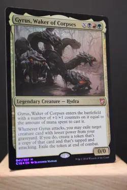 Gyrus Waker of Corpses Foil Mythic LP Commander 2018 Magic The Gathering ManaFam - Image 1