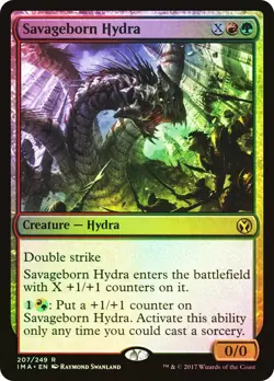 Magic the Gathering SAVAGEBORN HYDRA #207/249 Iconic Masters 2017 Foil Rare NM - Image 1