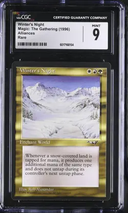 WINTER'S NIGHT Alliances Rare Reserved List CGC 9 MTG [Nostalgium] - Image 1