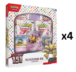 Pokemon TCG Scarlet & Violet 151 Alakazam Ex Collection Box x 4 | Free Shipping - Image 1