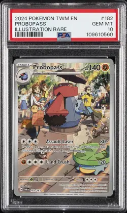 2024 POKEMON TWM EN-TWILIGHT MASQUERADE ILLUSTRATION RARE #182 PROBOPASS PSA 10 - Image 1