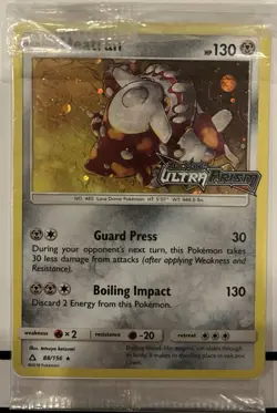 Sealed Pokemon Sun and Moon Ultra Prism Stamped Heatran Holo 88/156 - Image 1