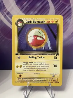 Dark Electrode 34/82 Team Rocket-1st Edition WOTC - LP Vintage Pokemon - Image 1