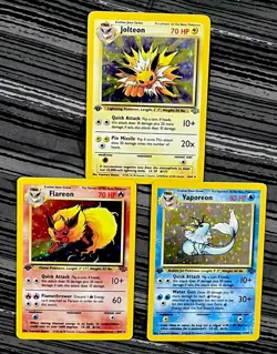 Pokemon TCG 1st Edition Flareon, Jolteon, Vaporeon Jungle Holos (All NM)💥 - Image 1
