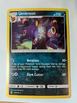 Umbreon 120/214 Cosmos Holo SM Lost Thunder Pokemon Holo Foil Rare Nice! - Image 1