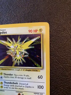1999 Pokemon Zapdos 16/102 Holo Base Set NEAR MINT to MINT / RARE W/ Mag Holder - Image 4