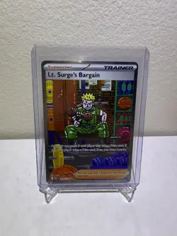Lt. Surge's Bargain 185/132 Pokemon TCG Me01: Mega Evolution SIR Holo - Image 1