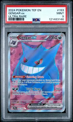 2024 POKEMON TEF EN-TEMPORAL FORCES ULTRA RARE #193 GENGAR EX PSA 9 - Image 1