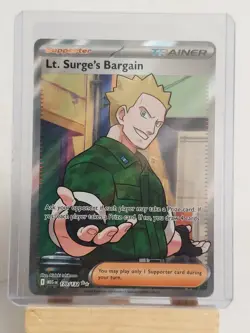 Pokemon TCG Ultra Rare Trainer Lt. Surge's Bargain #170/132 Mega Evolution - Image 2