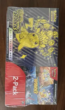 Pokemon Surging Sparks Elite Trainer Box + Booster Bundle Costco (2-Pack) SEALED - Image 1
