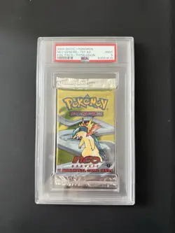 1st Edition Neo Genesis Pokemon Booster Pack Typhlosion Artwork - PSA 9 - Image 1