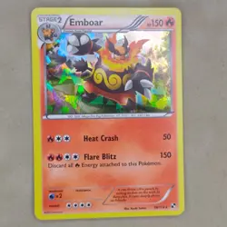 Emboar - Black & White 19/114 - Cracked Ice Holo Promo Pokemon - NM Near Mint - Image 1