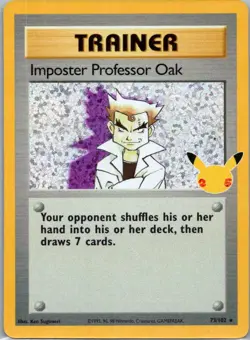 Pokemon TCG Imposter Professor Oak 73/25 Celebrations Classic Collection Holo NM - Image 1