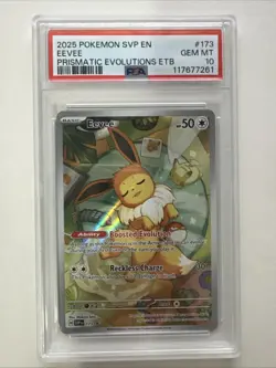 2025 POKEMON SVP EN-SV BLACK STAR PROMO #173 EEVEE PSA 10 - Image 1