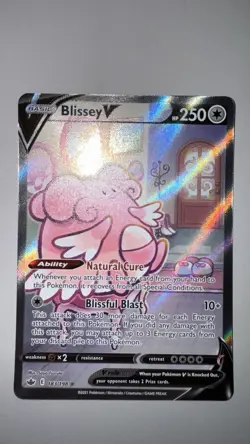 Blissey V 183/198 - Pokemon Chilling Reign Sword & Shield Alternate Art NM/Mint - Image 2