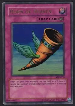 Yugioh Horn of Heaven (OG Print) MRD-130 Ultra Rare Unlimited - HP - Image 1