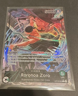 Roronoa Zoro Parallel OP12-020 L Legacy of the Master ONE PIECE Card ENGLISH - Image 1