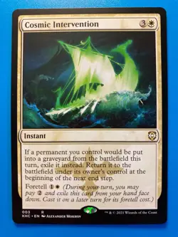 MTG 1x Cosmic Intervention # 3 Commander Kaldheim Magic the Gathering Card x1 NM - Image 1