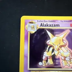 Alakazam Pokemon Card 11/102 Base Set Holo Rare Trading Card - LP+ - Image 2