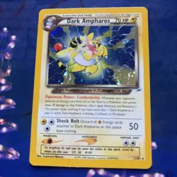 Pokemon Dark Ampharos TCG Neo Destiny Card 1/105 Unlimited Holo Rare - Image 1