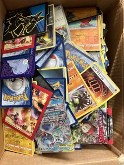 Pokemon Mixed Lot Hundred Of Cards 11x8x6 6 Lbs Box GUC - Image 1