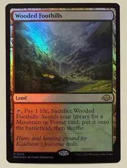 Wooded Foothills Foil - Modern Horizons 3 MTG Magic the Gathering - Image 1