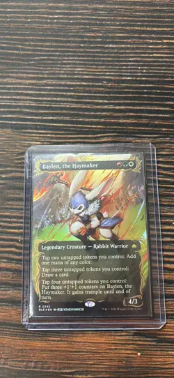 Baylen, the Haymaker (Borderless) (Raised Foil) Bloomburrow Foil - Image 1