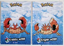 2025 POKEMON STAINED GLASS Crystal Cards Krabby And Kingler - Image 1