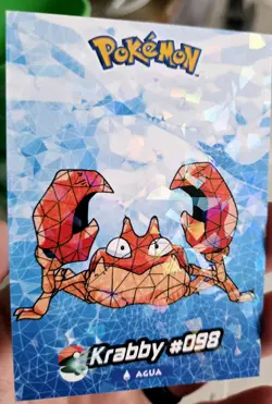 2025 POKEMON STAINED GLASS Crystal Cards Krabby And Kingler - Image 2