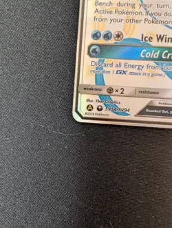 Pokemon TCG Articuno GX SV54/SV94 Hidden Fates: Shiny Vault Full Art Holo - Image 4