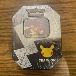 Pokemon TCG 25th Anniversary Celebrations Tin Lance’s Charizard V Sealed - Image 1