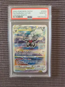 2023 Pokemon Sword & Shield Crown Zenith Full Art Darkrai VSTAR PSA 10 - Image 1