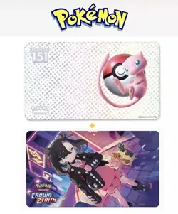 Pokemon Crown Zenith + Scarlet & Violet 151 Playmat / Mouse Pad SET - 23 X 13 - Image 1