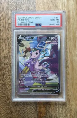 Pokemon Fusion Strike Mew V Full Art Alternate Rare 251/264 PSA 10 Gem Mint - Image 2