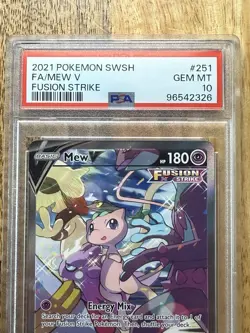 Pokemon Fusion Strike Mew V Full Art Alternate Rare 251/264 PSA 10 Gem Mint - Image 4