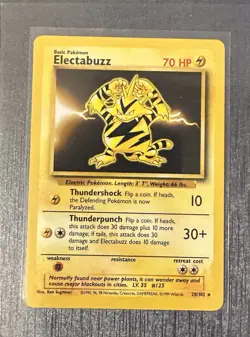 Pokemon TCG WOTC Base Set Electabuzz 20/102 Non Holo Rare Unlimited MINT - Image 1