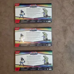3 x Pokemon Prismatic Evolutions Lucario EX and Tyranitar EX Premium Collection - Image 2