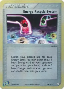Pokemon - Energy Recycle System - 84/97 - Uncommon - Reverse Holo - EX Dragon - - Image 1