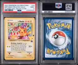 2021 Pokemon Celebrations Birthday Pikachu Holo PSA 9 Classic Collection #24 🎂 - Image 3