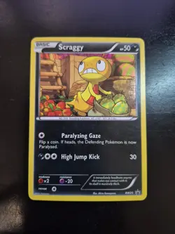 Pokemon TCG Scraggy BW Black Star Promos BW25 Holo Promo LP/MP - Image 1