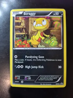 Pokemon TCG Scraggy BW Black Star Promos BW25 Holo Promo LP/MP - Image 2
