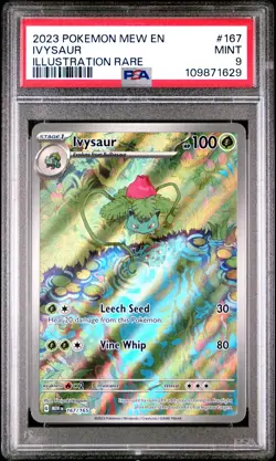 2023 POKEMON MEW EN-151 ILLUSTRATION RARE #167 IVYSAUR PSA 9 - Image 1