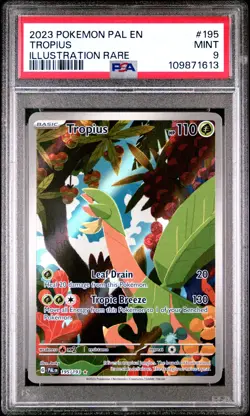 2023 POKEMON PAL EN-PALDEA EVOLVED ILLUSTRATION RARE #195 TROPIUS PSA 9 - Image 1