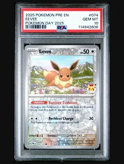 Pokemon Eevee 074/131 Pokemon Day Stamp Promo Graded PSA 10 - Image 1