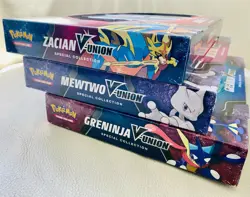 Pokemon V-Union Special Collection Set (Greninja + Mewtwo + Zacian) - New/Sealed - Image 2