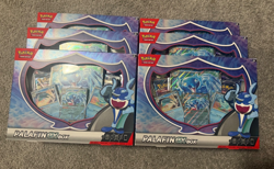 NEW Pokemon TCG Palafin ex Box w 4 Booster Packs + 3 Promos - Lot of 6 - Case - Image 1